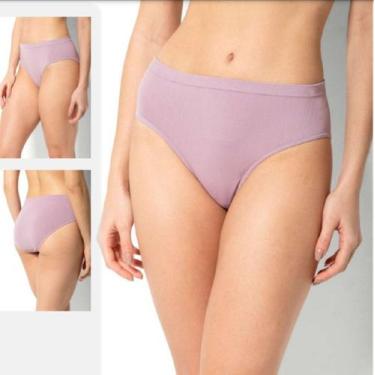 Imagem de Kit Com 6 Calcinhas Trifil Cintura Alta Sem Costura Ref.1971, Mousse, 