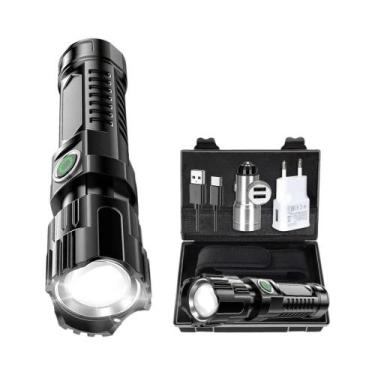 Imagem de Lanterna LED Recarregável À Prova d'Água Com Zoom, 3 Modos, Alta Potên