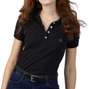 Imagem de Camisa Polo Feminina Dudalina MC Piquet Preta - 087510-Feminino