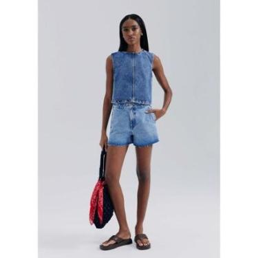 Imagem de Shorts Jeans Feminino Barra A Fio Hering-Feminino