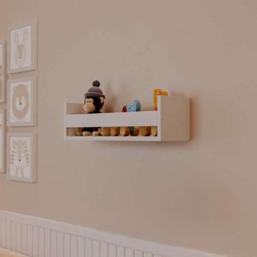 Imagem de Prateleira Porta Brinquedo Branca 60 x 12cm Suporte Invisivel - Mercad