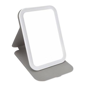 Imagem de Yinhing Espelho de Maquiagem LED Portátil, 72 LEDs, Luz de 3 Cores, Espelho de Viagem Com Escurecimento Contínuo Com Bateria Recarregável USB, para Viagens de Escritório Em Casa (PINK)