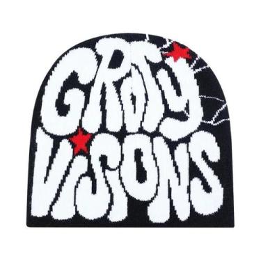 Imagem de Gorro Unissex De Acrílico Com Letra GR Em Jacquard, Estilo Europeu-Ame