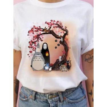 Imagem de Camiseta Unissex De Verão De Manga Curta Studio Ghibli Totoro Harajuku