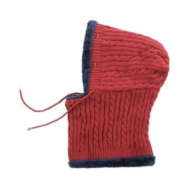 Imagem de Gorro De Inverno Unissex Tricotado Com Proteção De Pescoço Forrada De 