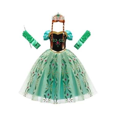 Imagem de Fantasia De Princesa Para Meninas Vestido Anna Roupas De Verão Para Cr