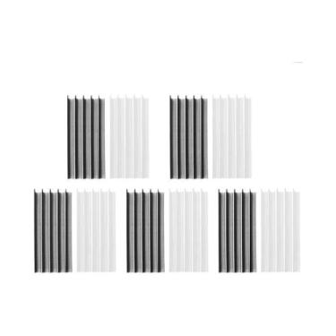 Imagem de Kit De Etiquetas Mini Brancas E Pretas 0,5cm Com Fixadores E Acessório