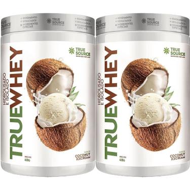 Imagem de Kit 2X True Whey Protein Hidrolisado e Isolado - 418g Coconut Ice Cream - True Source-Masculino