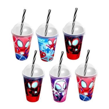 Imagem de Kit 6 Copo Com Canudo Patrulha Canina 280ml Lembrancinha - PLASUTIL, S