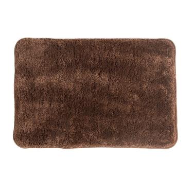 Imagem de Tapete De Microfibra Comfort Marrom Plus 60x40cm - Uzoo Tapete Microfibra Comfort Plus 60x40cm Marrom