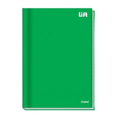 Imagem de Kit 10 Cadernos Brochura Grande 1 Matéria 80 Folhas Lift Credeal Verde