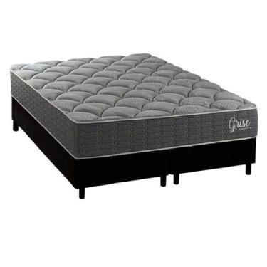 Imagem de Cama Box NOVO + Colchão Espuma Kappesberg D40 Anatômico Grise + Base C