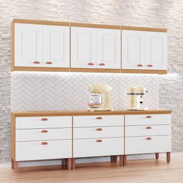 Imagem de Cozinha Laura Modulada Composta por 06 módulos 100% MDF Tuboarte com Armário Aéreo e Balcões