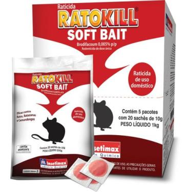 Imagem de Kit Isca Soft Bait para Ratos - 5 Pacotes de 200g (20 Sachês de 10g) p