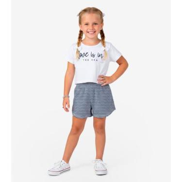 Imagem de Conjunto Infantil Blusa e Shorts Select Branco, 4, Branco