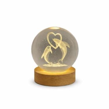 Imagem de Luminária Globo de Cristal Base Média 8cm Decorativa para Sala Quarto 