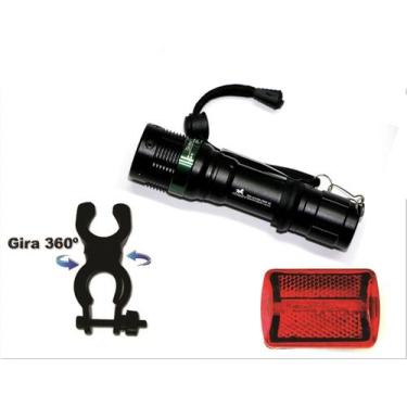 Imagem de Kit Farol Bike Led Lanterna Recarregavel + Lanterna traseira - Potency