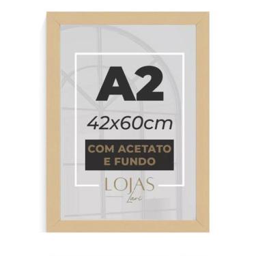 Imagem de Kit 3 Molduras Quadro A2 42x60 Com Acetato Poster Premium - Pinus - Lo