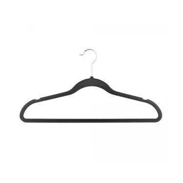 Imagem de Kit 5 Cabides De Veludo Antideslizantes Ultrafinos Adulto Lyor 41,5 Cm Cor:preto