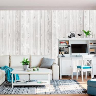 Imagem de Papel De Parede Madeira Tábua Pinus Cinza Autocolante Sala - LRP