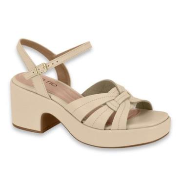 Imagem de Sandalia Feminina Beira Rio Salto Anabela Bloco Leve Macia Ref: 8517.1