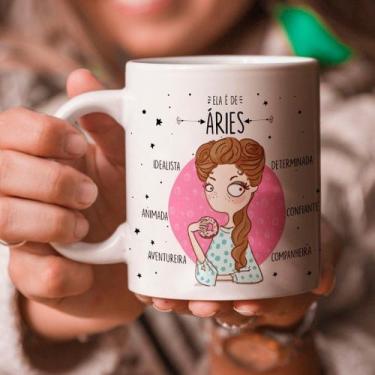 Imagem de Caneca Personalizada Signos - Ela É De Áries - 325ml - ABRAKADABRA33