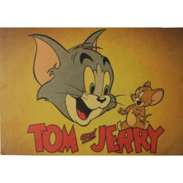 Imagem de Pôster: arte de parede, pintura decorativa, anime retrô de Tom e Jerry