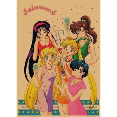 Imagem de Pôster Sailors Moons Anime Art 30x42cm Papel 150g - yiweisai