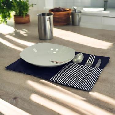 Imagem de Jogo Americano com Porta Talheres em Tecido, Organizador para Bolsa, M