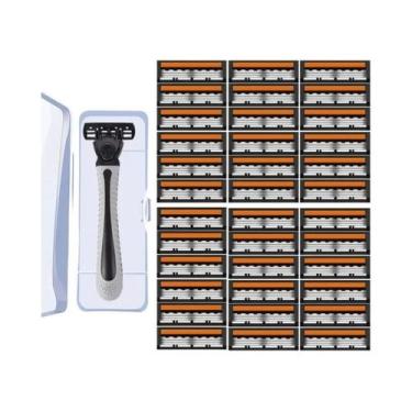 Imagem de Lâminas De Barbear Reutilizáveis De Três Camadas Para Homens Com Lâmin