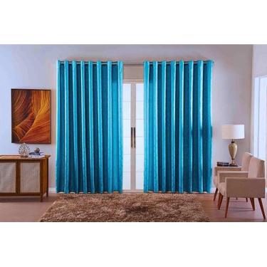 Imagem de Cortina Sala Quarto Decoraçao Jacquard Tecido Luxo 4,00X2,50 - Bf Conf