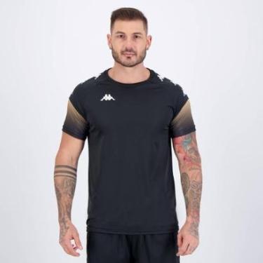 Imagem de Camiseta Kappa Bearr Preta e Dourada-Masculino