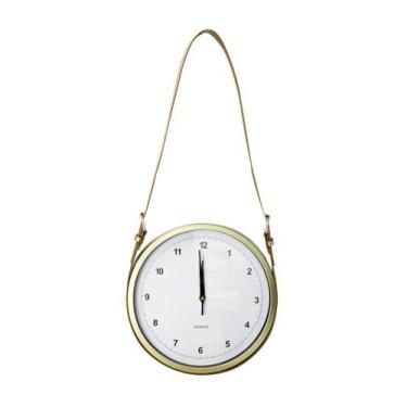 Imagem de Relógio de parede decorativo com alça removível 30cm  - Golden Rio, DO