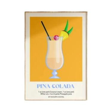 Imagem de Pintura Em Tela De Desenho Animado De Suco De Frutas, Sangria, Negroni