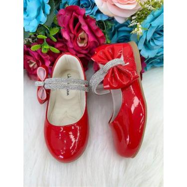 Imagem de Sapatilha Flor Di Mila Maya Vermelha para Meninas - Conforto e Estilo,