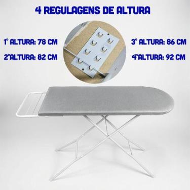 Imagem de Tabua De Passar Roupa Extra Forte Com Tecido Térmico Com Suporte para 