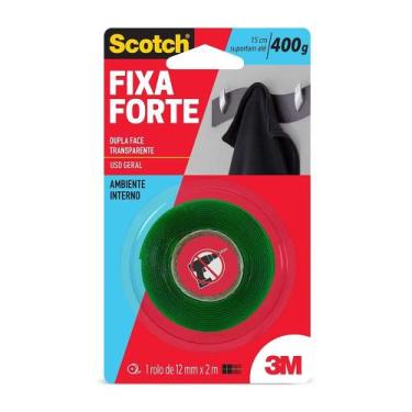 Imagem de Fita Adesiva Dupla Face Scotch 3M 400g Fixa Forte 12mmx2m
