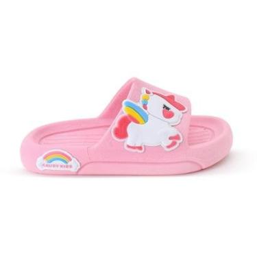 Imagem de Chinelo Slide Nuvem Infantil Menina Sandália Unicórnio Leve-Feminino