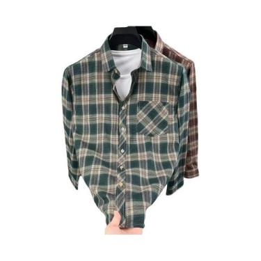 Imagem de Camisa Masculina De Manga Longa Estampada Com Listras Outono 2025 Moda