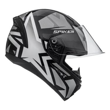 Imagem de Capacete Fechado Spike 2 1st Preto/Prata ~ Peels