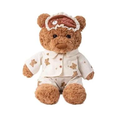 Imagem de Urso De Pelúcia Kawaii Ryan Com Pijama E Máscara Para Os Olhos, Brinqu