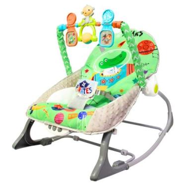 Imagem de Cadeirinha Descanso Bebe Musical Balanço Com Mobile - Kababy, Verde