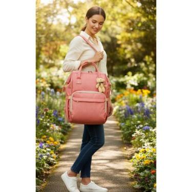 Imagem de Mochila Maternidade Impermeável Bebê Conforto e Praticidade - Congratu