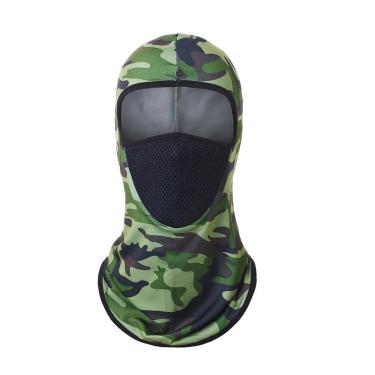 Imagem de Balaclava Camuflada Militar Tática com Tela Respirável Proteção UV Contra Poeira Sol e Vento Verde Camuflado Exército