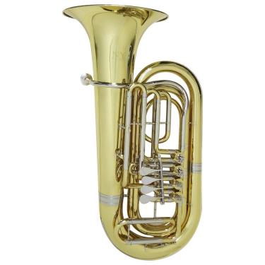 Imagem de Tuba TU 400R Bb com Rotor Laqueada Dourada com Case New York