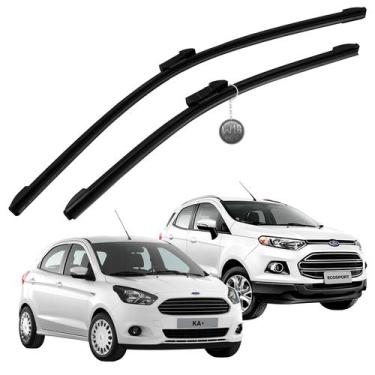 Imagem de Par Palheta Limpador Parabrisa Silicone Ford Ka 2014 a 2021 Ecosport 2