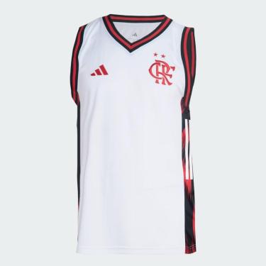 Imagem de Regata Basquete Flamengo Adidas II 2025/26 Branca KE1281-Masculino