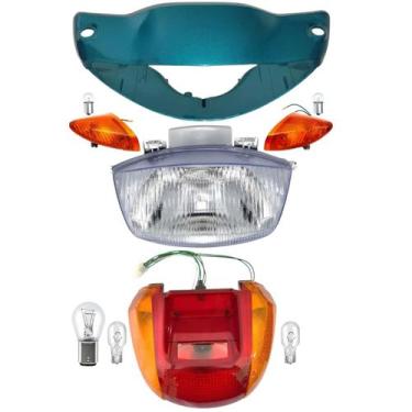 Imagem de Carenagem Farol, Piscas, Lanterna, Lâmpada Biz 100 Verde 2000 - Plasmo