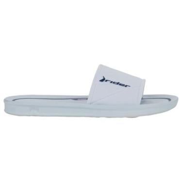Imagem de Chinelo Masculino Rider Street Slide Barato 11578, 43/44, Branco azul