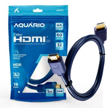 Imagem de Cabo HDMI 2.0 4K Full HD Blindado 1m Aquário 4K01